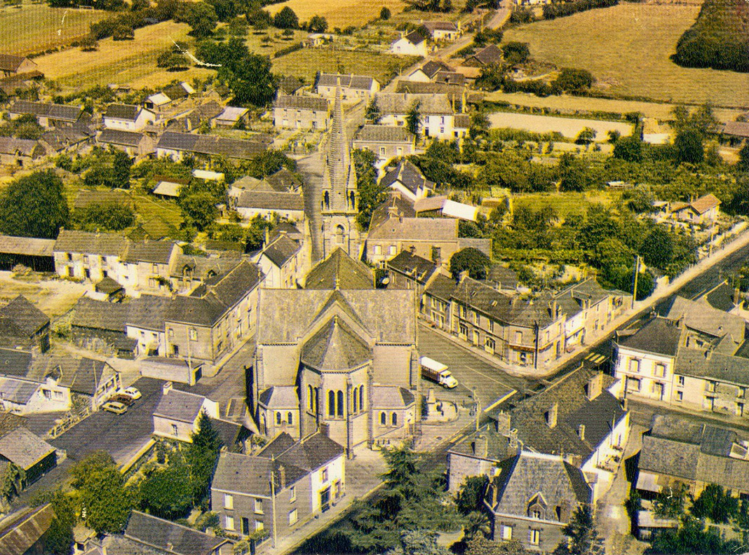 Aerial view of Treffieux, France